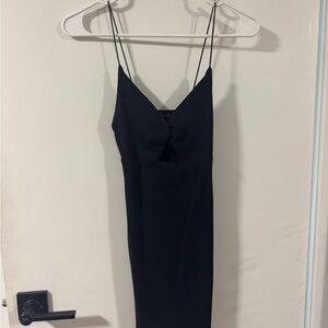 Elegant Black Spaghetti Strap Dress